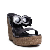 Italian Women Oxide Leather Wedges #0666