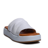 Italian Women White Leather Slipper #0726