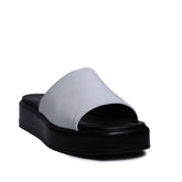 Italian Women White Leather Slipper #0729