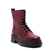Italian Women Maroon Leather Half Boot #0102