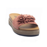 Italian Women Pink Leather Slipper #1082