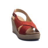 Italian Women Maroon Chamois Sandal #1092