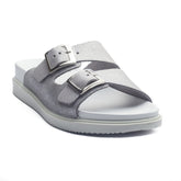 Italian Women Silver Leather Slipper #1097