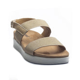 Italian Women Gold Leather Sandal #1109