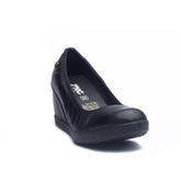 Italian Women Black Leather Shoes #1134