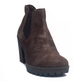 Italian Women Brown Leather Half Boot #1136