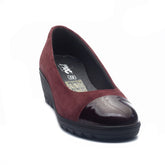 Italian Women Maroon Chamois Shoes #1154