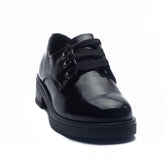 Italian Women Black Chamois Shoes #1156