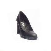 Women Black Leather Shoes #1214