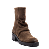 Italian Women Beige Chamois Half Boot #0126