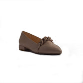 Italian Women Beige Leather Shoes #1300