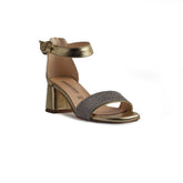 Italian Women Gold Leather Soiree Sandal #1320