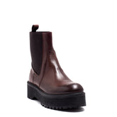 Italian Women Brown Leather Half Boot #0139