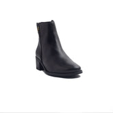 Spanish Women Black Leather Half Boot #1431