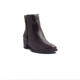 Spanish Women Brown Leather Half Boot #1432