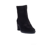 Spanish Women Black Chamois Half Boot #1450