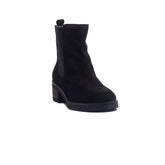 Spanish Women Black Chamois Half Boot #1452