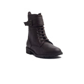 Spanish Women Brown Leather Half Boot #1467