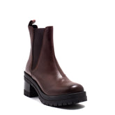 Italian Women Brown Leather Half Boot #0146