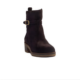 Spanish Women Brown Chamois Half Boot #1470