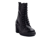 Spanish Women Black Vernis Leather Half Boot #1475