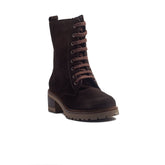 Spanish Women Brown Chamois Half Boot #1479