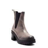 Italian Women Grey Leather Half Boot #0147