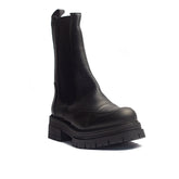 Spanish Women Black Leather Half Boot #1528