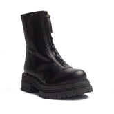 Spanish Women Black Leather Half Boot #1535
