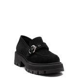 Italian Women Black Chamois Shoes #0155