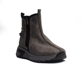 Turkish Women Grey Chamois Half Boot #1587