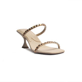 Turkish Women Beige Cloth Heels #1600