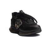 Turkish Women Black Leather * Cloth Shoes #1621