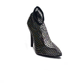Turkish Women Black Plastic Heels #1705
