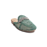 Turkish Women Green MAGDOOL Mules #1750