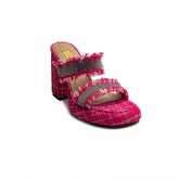 Turkish Women Fuchia Cloth Wedges #1807