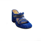 Turkish Women Blue Cloth Wedges #1808