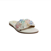 Europeon Union Women White Leather Slipper #1842