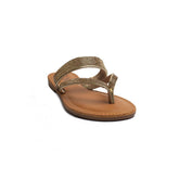 Europeon Union Women Gold Leather Slipper #1872