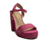 Europeon Union Women Fuchia Wicker Sandal #1901