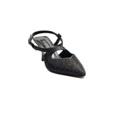 Turkish Women Black Glitter Heels #1990