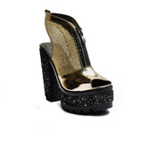 Turkish Women Silver Vernis Leather Heels #1994