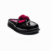 Turkish Women Black Vernis Leather Mules #1998