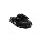 Turkish Women Black Glitter Mules #2005