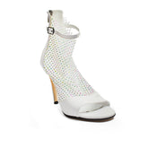 Turkish Women White Leather Heels #2086