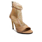 Turkish Women Beige Leather Heels #2087