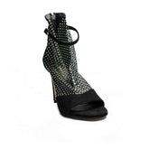 Turkish Women Black Chamois Heels #2088