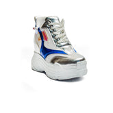 Turkish Women Silver Leather Shoes #2093