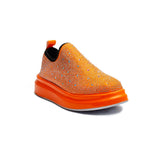 Turkish Women Orange Glitter Shoes #2098