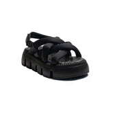 Turkish Women Black Leather Sandal #2148